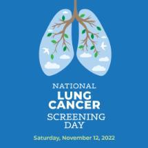National Lung Cancer Screening Day lungs made of birds, trees and clouds with Saturday November  12, 2022