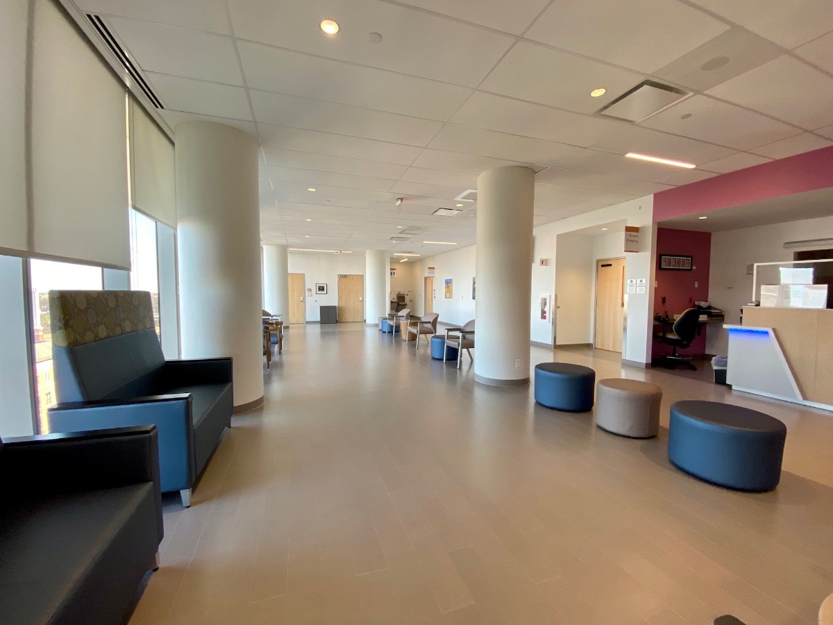 6th floor Breast Imaging lobby of VCU Health Adult Outpatient Pavilion