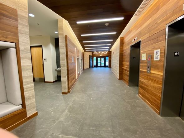 Interior entry of the V C U Health at GreenGate building