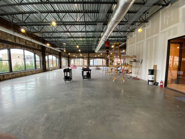 Third floor women's health suite under construction at V C U Health at GreenGate